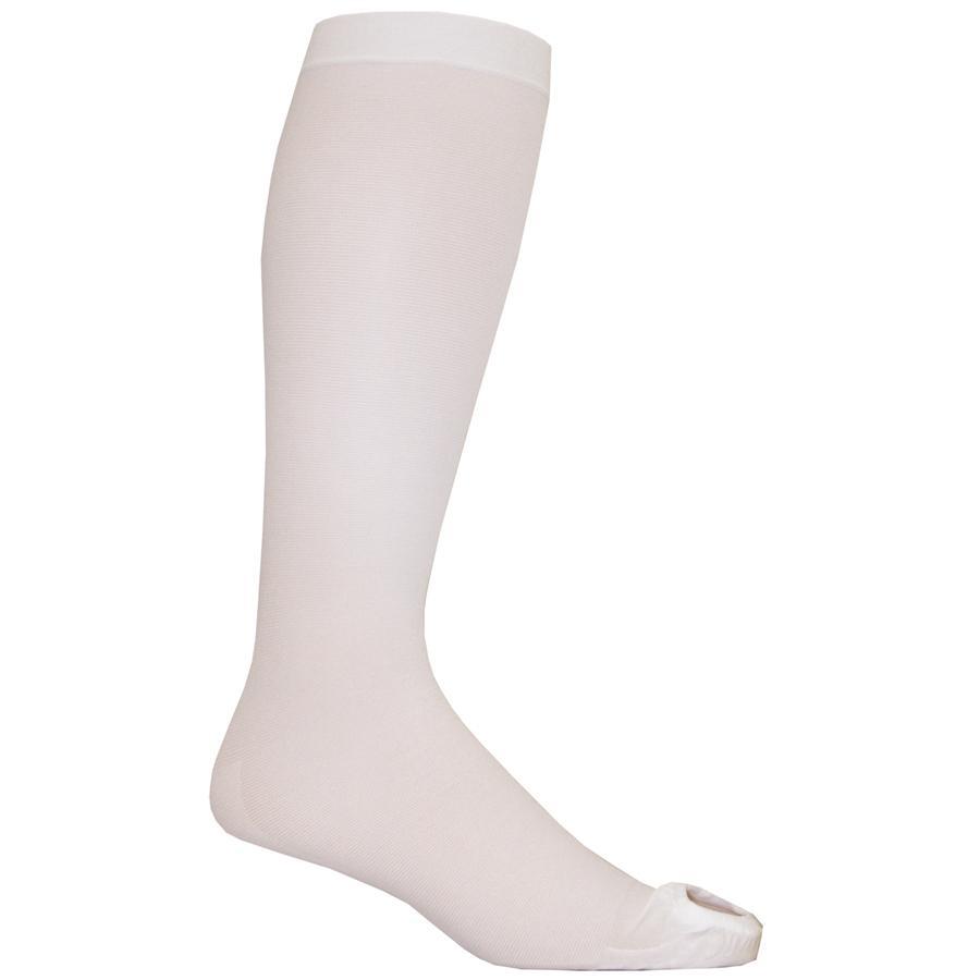 Opaque Compression Socks Knee-Hi Firm Support Open Toe Medium