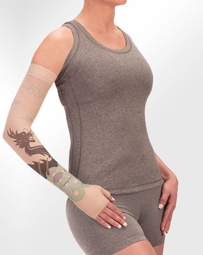 Juzo Soft 2001CG Print Series Armstulpen 20-30 mmHg mit Silikon-Oberband – Neue Muster – 1