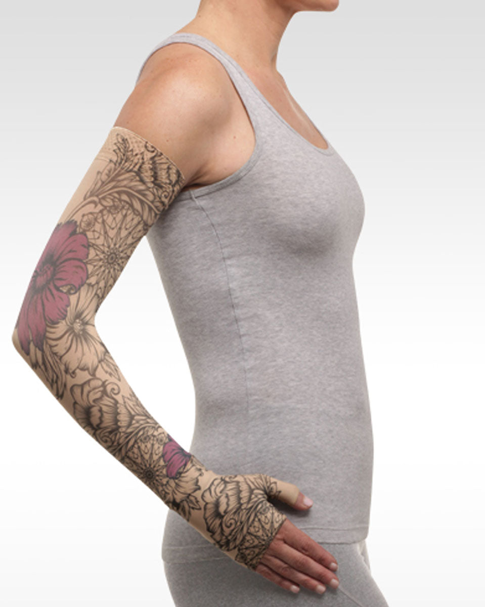 Juzo Soft 2001CG Print Series Armstulpen 20-30 mmHg mit Silikon-Oberband – Neue Muster – 1