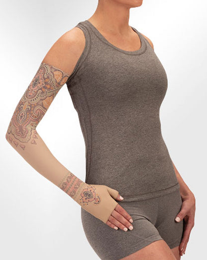 Juzo Soft 2001CG Print Series Armstulpen 20-30 mmHg mit Silikon-Oberband – Neue Muster – 1