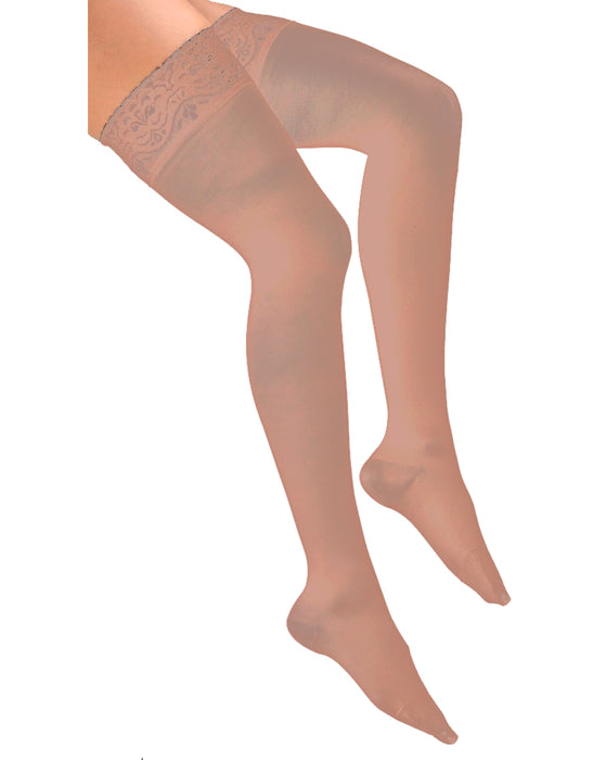 Activa Soft Fit Graduated Therapy Lace Silicone Strip Top Band Thigh Highs 20-30 mmHg