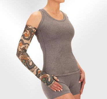 Juzo Soft 2000CG Print Series Armsleeves 15-20mmHg w/ Silicone Top