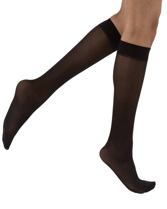 Juzo 4411 Basic Thigh-High Compression Stockings - 20-30 MmHg, Black, Closed Toe