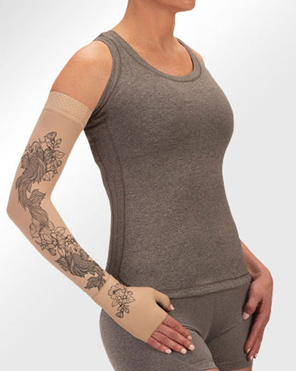 Juzo Soft 2001CG Print Series Armstulpen 20-30 mmHg mit Silikon-Oberband – Neue Muster – 1