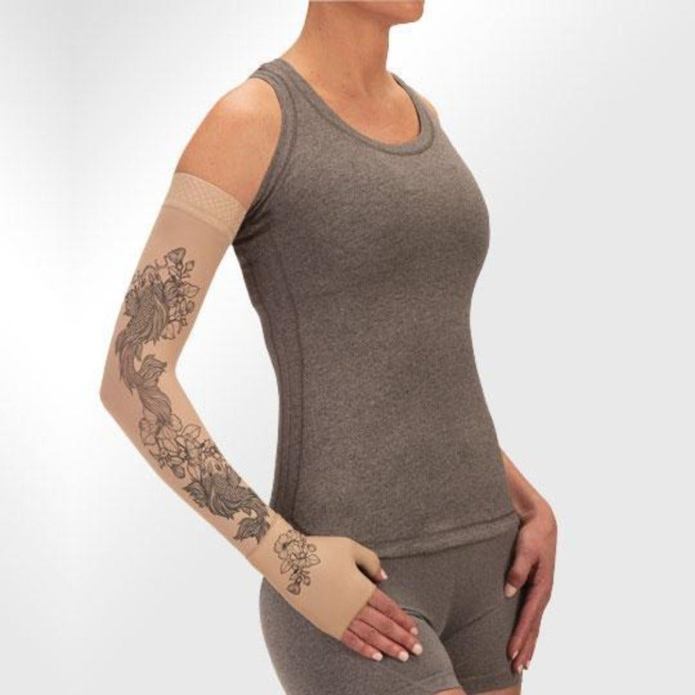 Juzo Soft 2001CG Print Series Armsleeves 20-30mmHg w/ Silicone Top Band - New Patterns - 1 | Clearance (Final Sale)