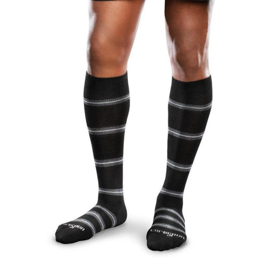 Therafirm Patterned Core-Spun Thin Line Socks for Men & Women 15-20mmHg