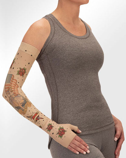 Juzo Soft 2001CG Print Series Armstulpen 20-30 mmHg mit Silikon-Oberband – Neue Muster – 1