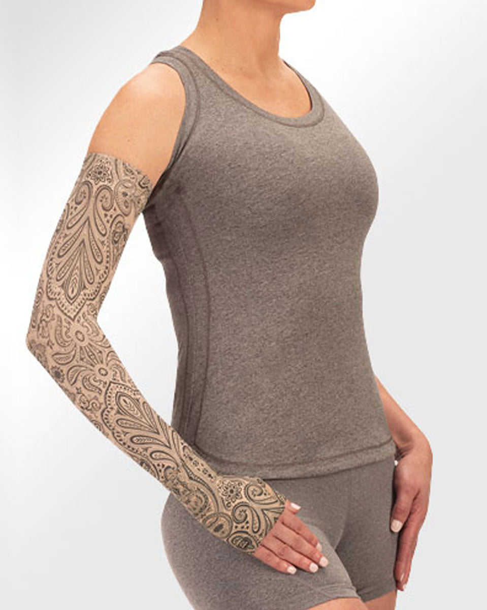 Juzo Soft 2001CG Print Series Armstulpen 20-30 mmHg mit Silikon-Oberband – Neue Muster – 1