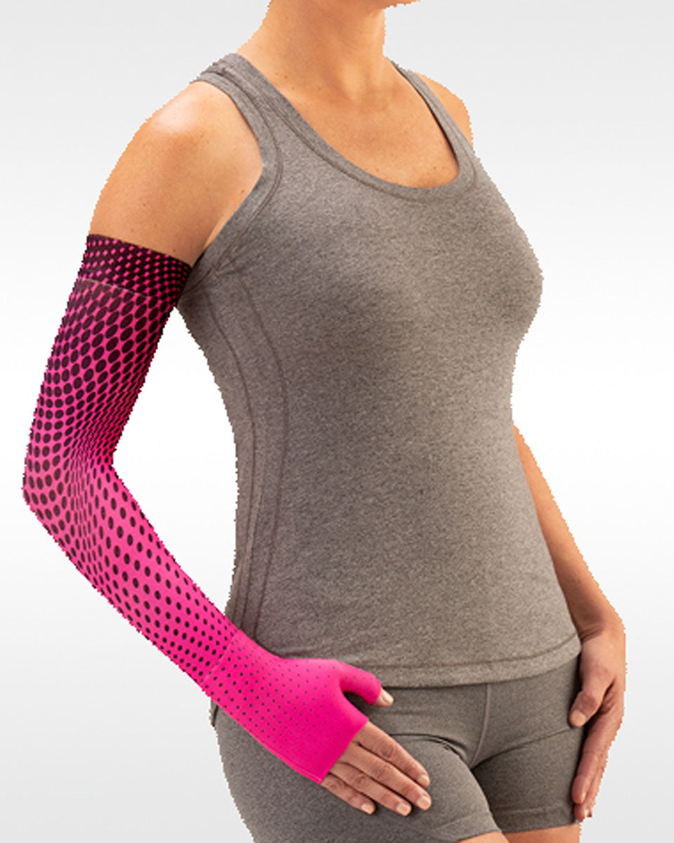 Juzo Soft 2001CG Print Series Armstulpen 20-30 mmHg mit Silikon-Oberband – Neue Muster – 1