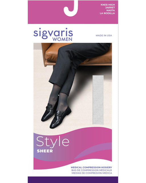 Sigvaris 780 EverSheer Women's Closed Toe Knee Highs 30-40 mmHg - 783C