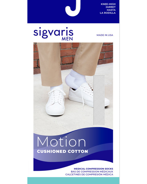 Sigvaris 360 Cushioned Cotton Men's Closed Toe Knee High 20-30 mmHg - 362C
