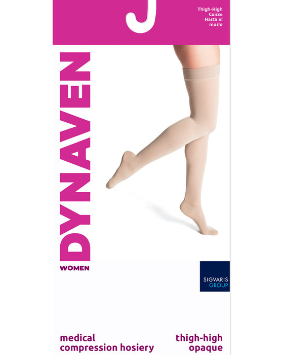 Sigvaris 970 Dynaven Series 30-40 mmHg Womens Closed Toe Thigh Highs - 973N
