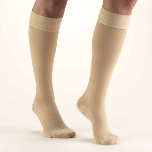 Second Skin Surgical Grade Closed Toe 20-30 mmHg Knee Highs Silicone Dot Top
