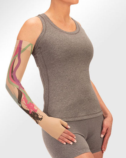 Juzo Soft 2001CG Print Series Armstulpen 20-30 mmHg mit Silikon-Oberband – Neue Muster – 1