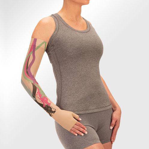 Juzo Soft 2000CG Print Series Armsleeves 15-20mmHg w/ Silicone Top