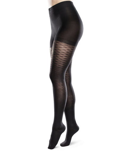 Therafirm Sheer Ease GEMUSTERTE Strumpfhose mit geschlossener Spitze für Damen, 20–30 mmHg – Ausverkauf 