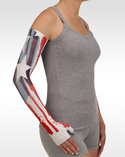 Juzo Soft 2001CG Print Series Armstulpen 20-30 mmHg mit Silikon-Oberband – Neue Muster – 1