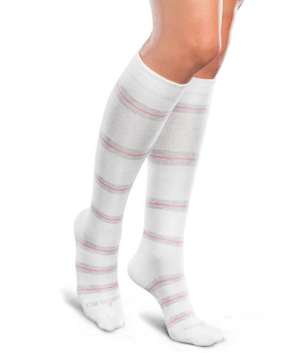 Chaussettes à motifs Core-Spun by Therafirm pour hommes et femmes 20-30 mmHg