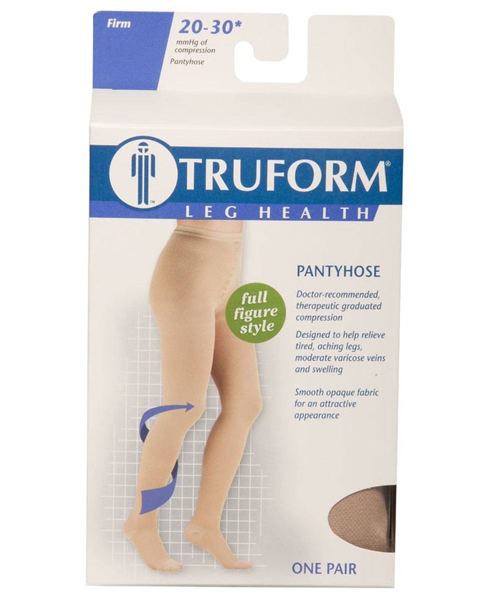 TRUFORM Klassische medizinische Strumpfhose für große Figur, 20-30 mmHg