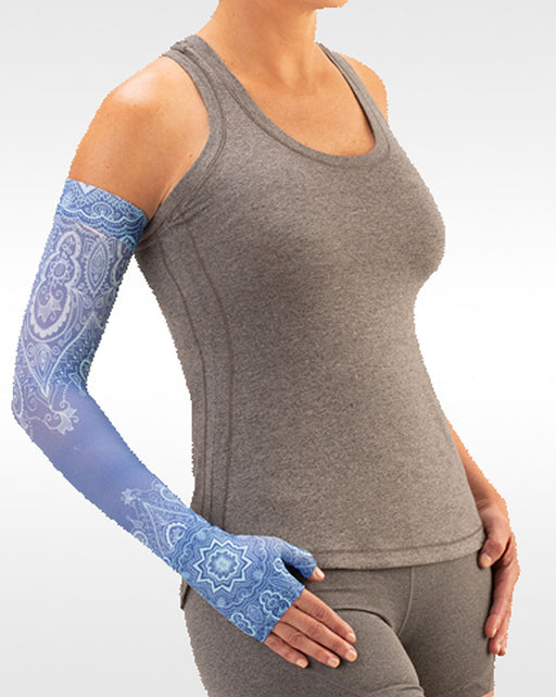 Juzo Soft 2001CG Print Series Armsleeves 20-30mmHg w/ Silicone Top Band - New Patterns - 1