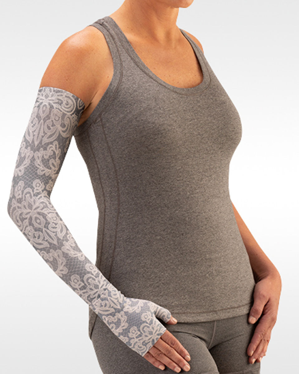 Juzo Soft 2001CG Print Series Armstulpen 20-30 mmHg mit Silikon-Oberband – Neue Muster – 1