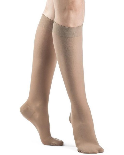 Dynaven Opaque Women's 30-40 mmHg Knee High w/ Silicone Grip Top