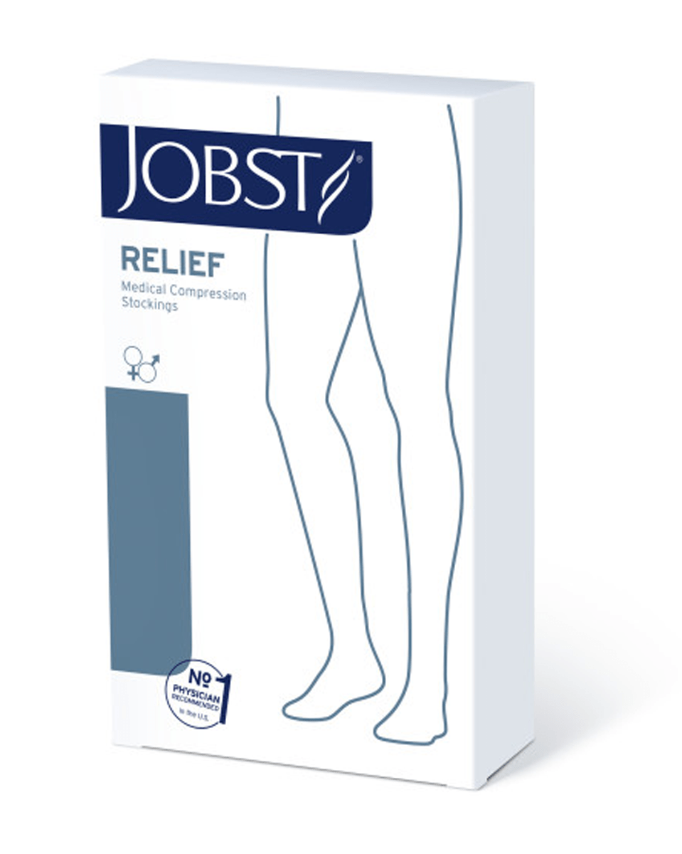 Jobst Relief Open Toe Thigh High 20-30 mmHg w/ Silicone Top Band