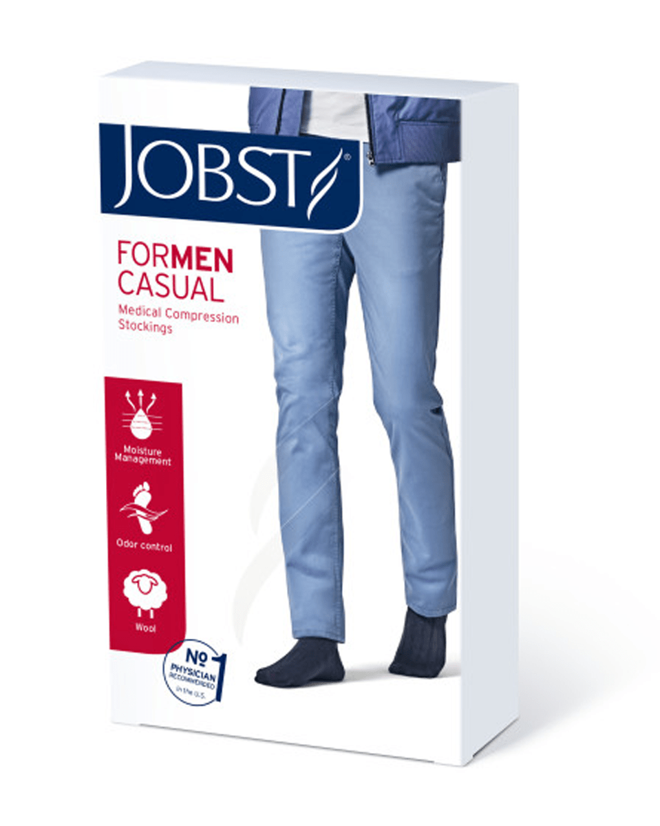 Jobst für Männer, moderate, lässige Kniestrümpfe mit Stützfunktion, 15–20 mmHg