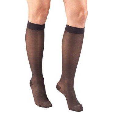 Second Skin Women's Sheer 15-20 mmHg Diamond Pattern Knee Highs