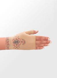 Juzo Soft 2000CG Print Series Gauntlet with Thumb Stub 15-20mmHg w/ Silicone Top | Clearance (Final Sale)