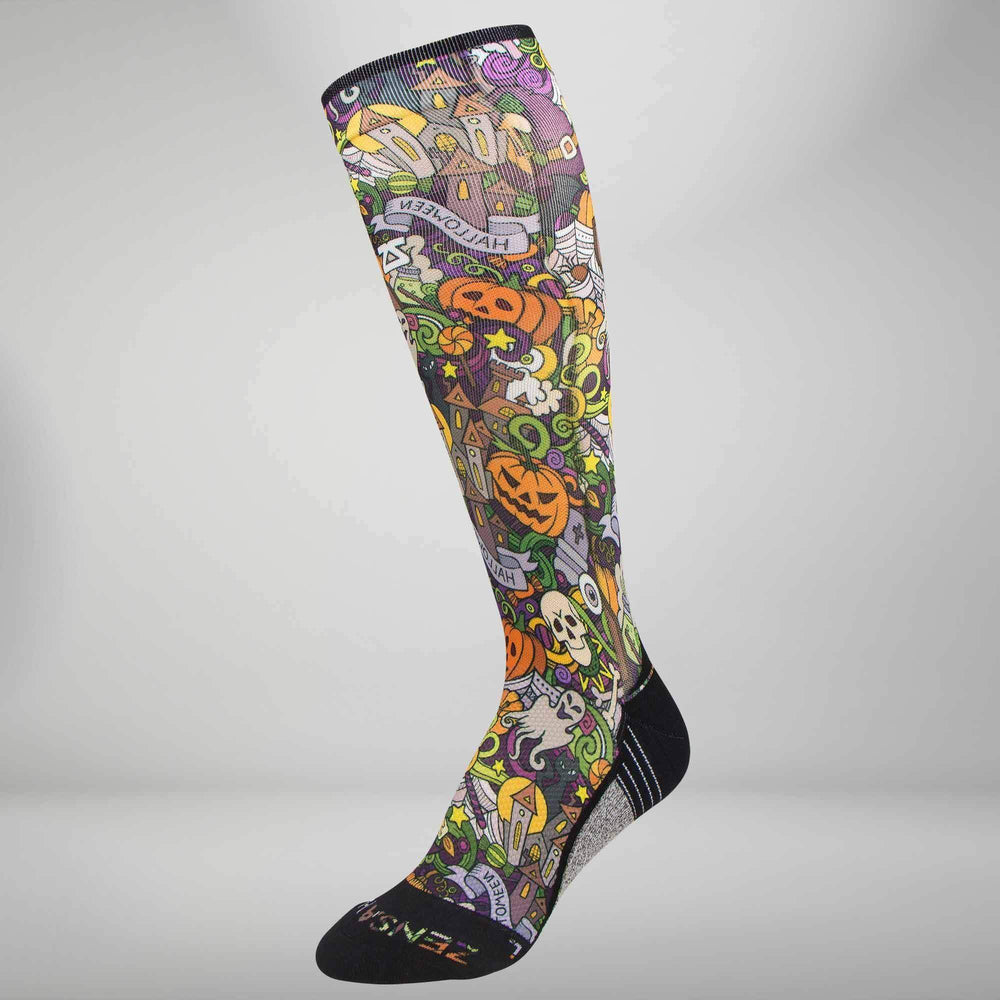 Zensah Halloween Collage Compression Socks (Knee-High)