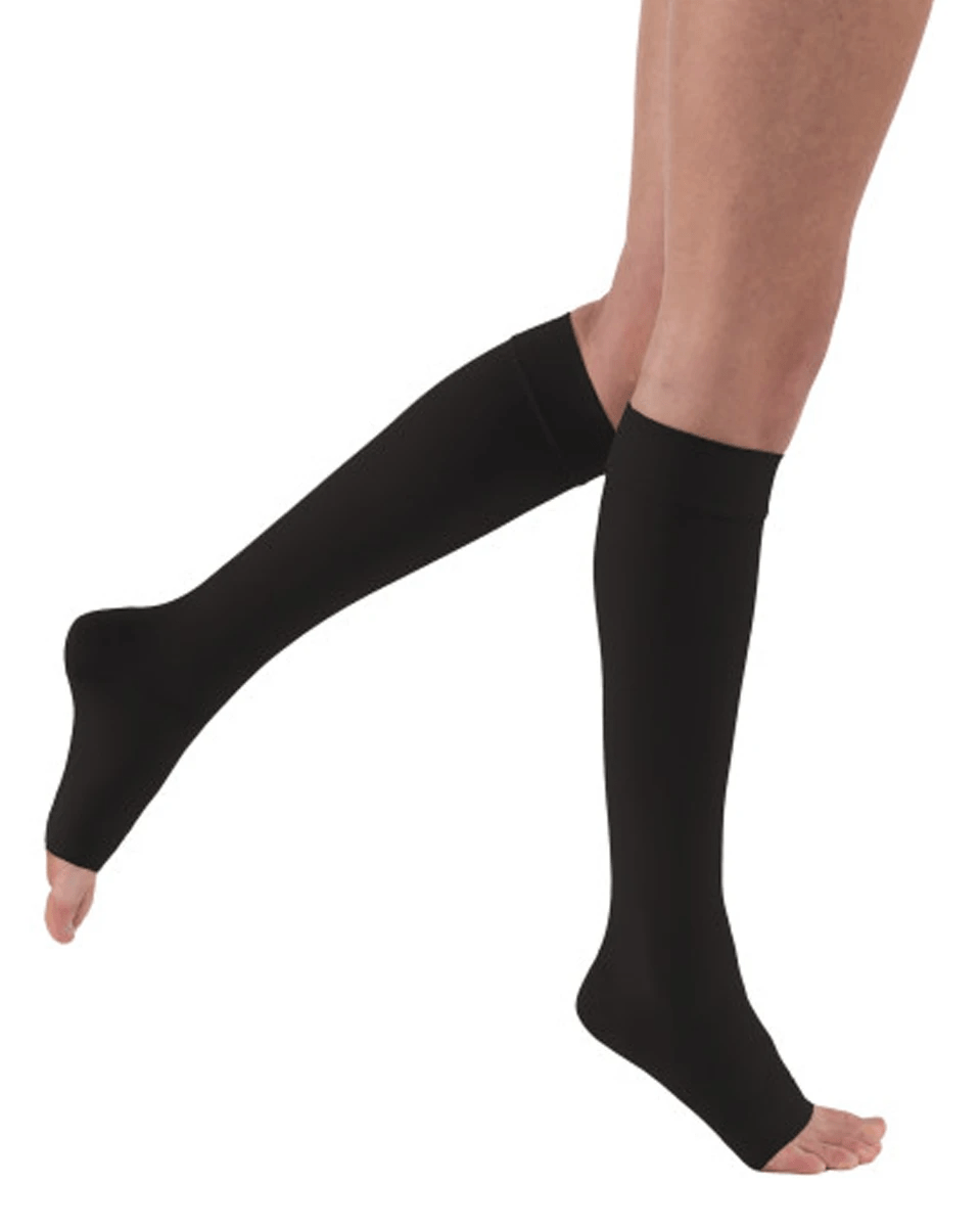 JOBST Relief Open Toe compression stockings available in Black