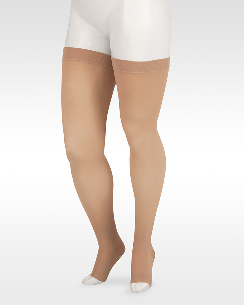 Juzo Soft OPEN TOE Overknee-Strümpfe 30-40 mmHg Strumpfband-Stil