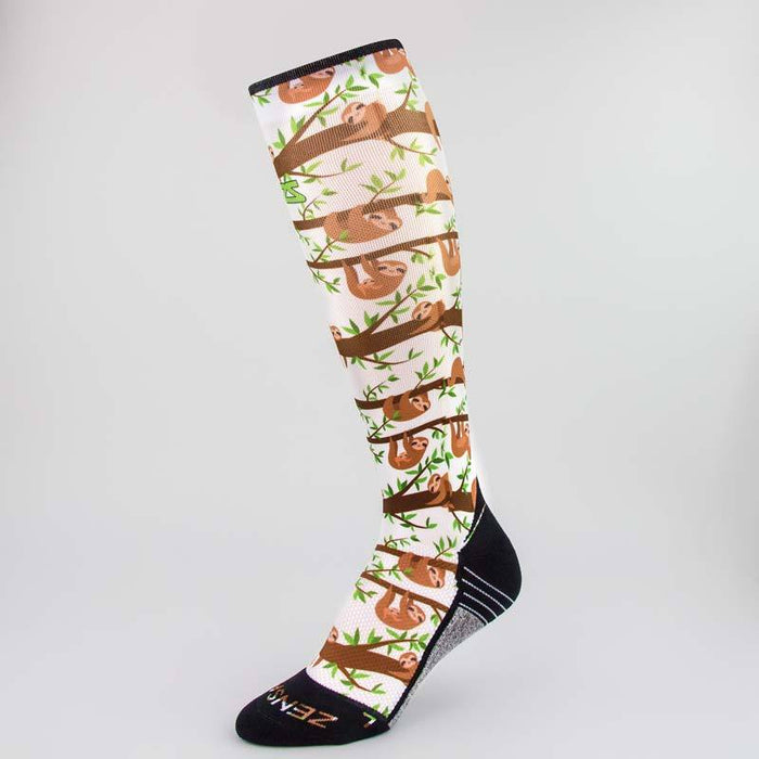 Zensah Sloths Compression Socks (Knee-High) - 8515-Z270