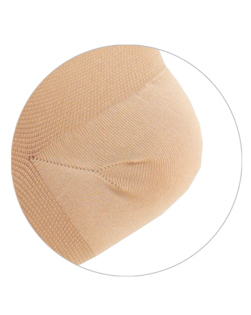 Chaussettes de compression médicales en microfibre 20-30 à bout ouvert infusées d'aloe vera 