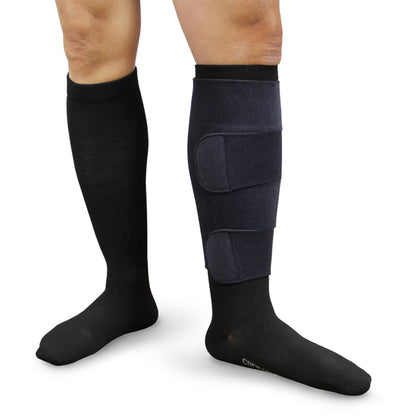 Therafirm Ease Adjust 30-50 mmHg Compression Below-Knee Wrap in Black